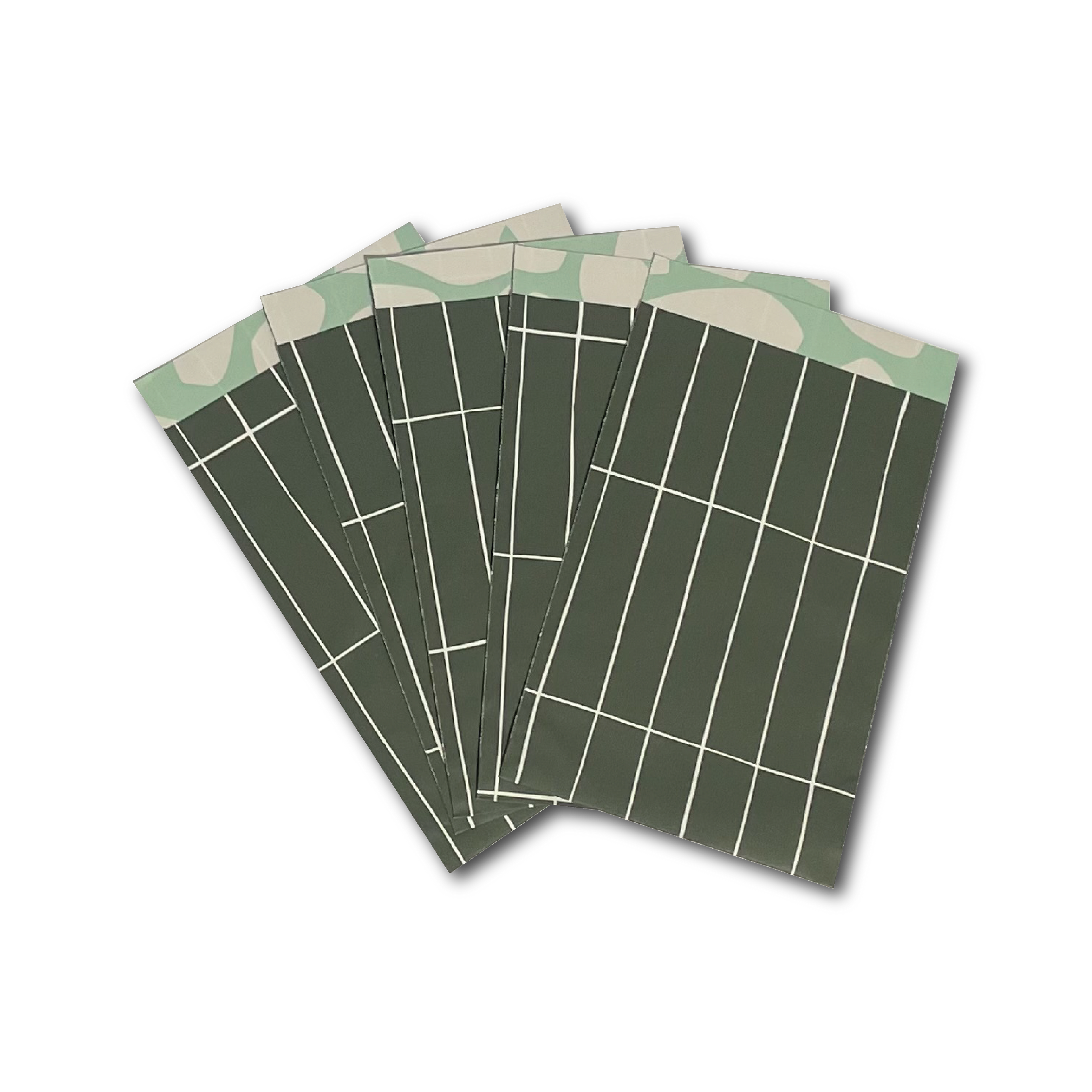 5 Cadeauzakjes Slim tiles wax + wit - 12 x 19 cm