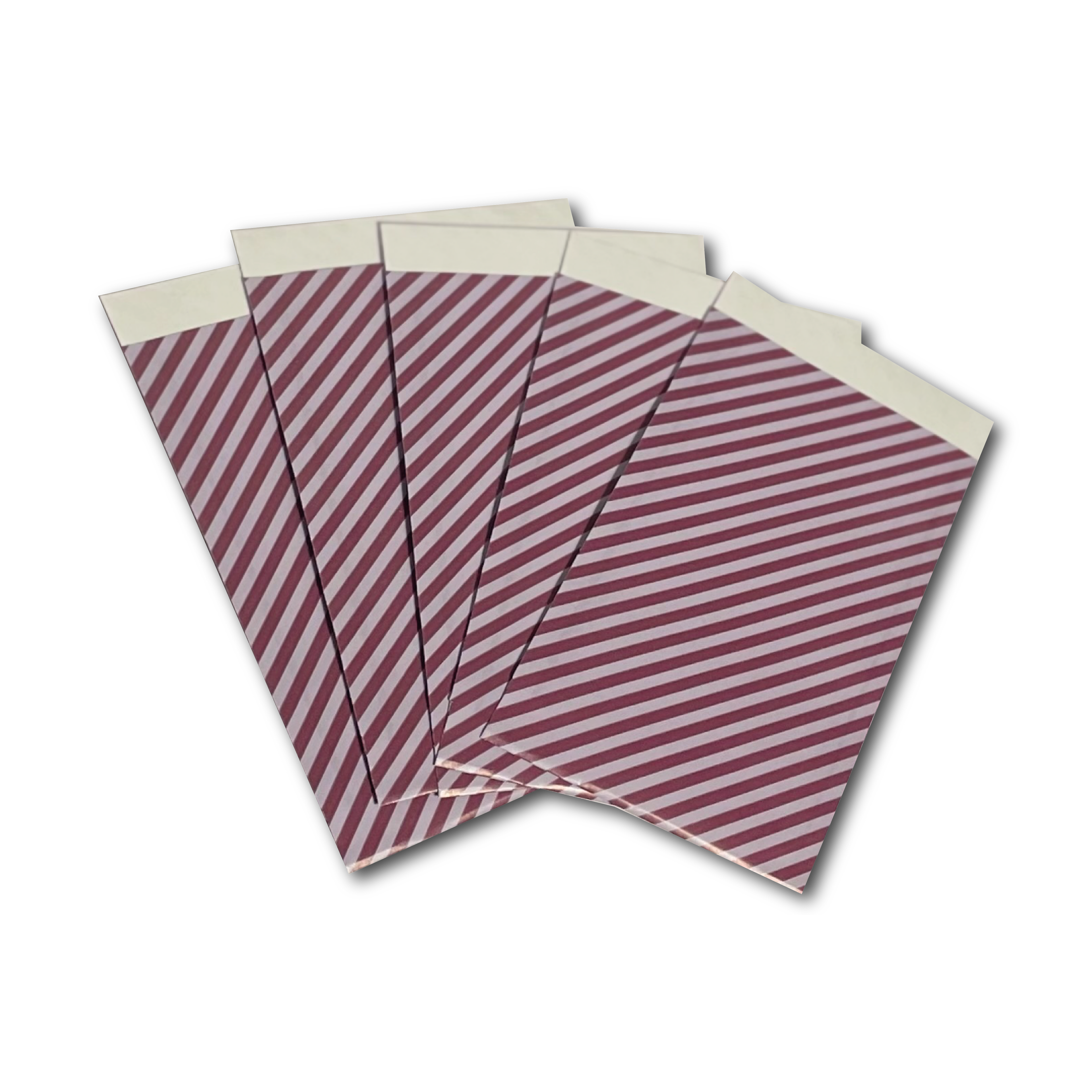 5 Cadeauzakjes Happy stripes jangle purple  - 12 x 19 cm/17 x 25 cm