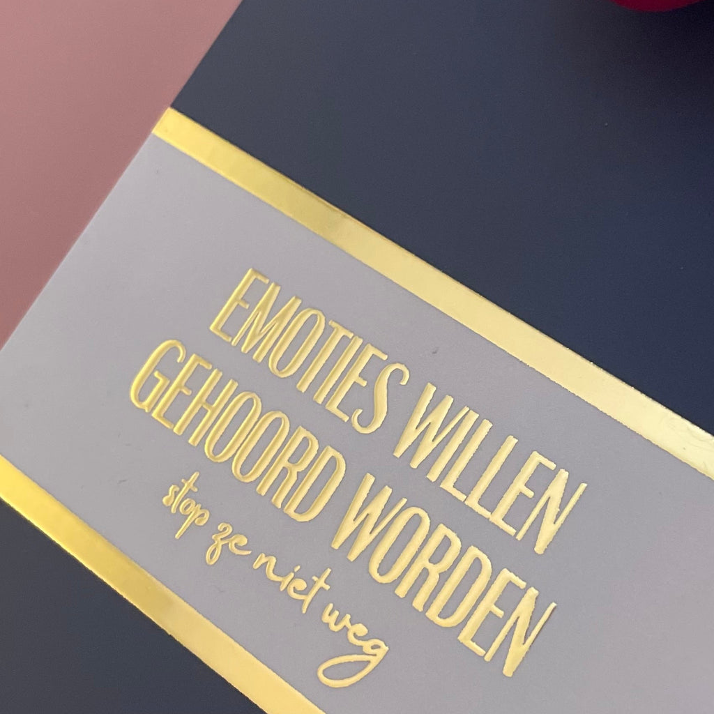 Inspiratiekaart - Emoties willen gehoord worden. Stop ze niet weg