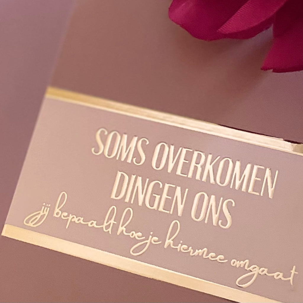 Inspiratiekaart - Soms overkomen dingen ons. Jij bepaalt hoe je hiermee omgaat