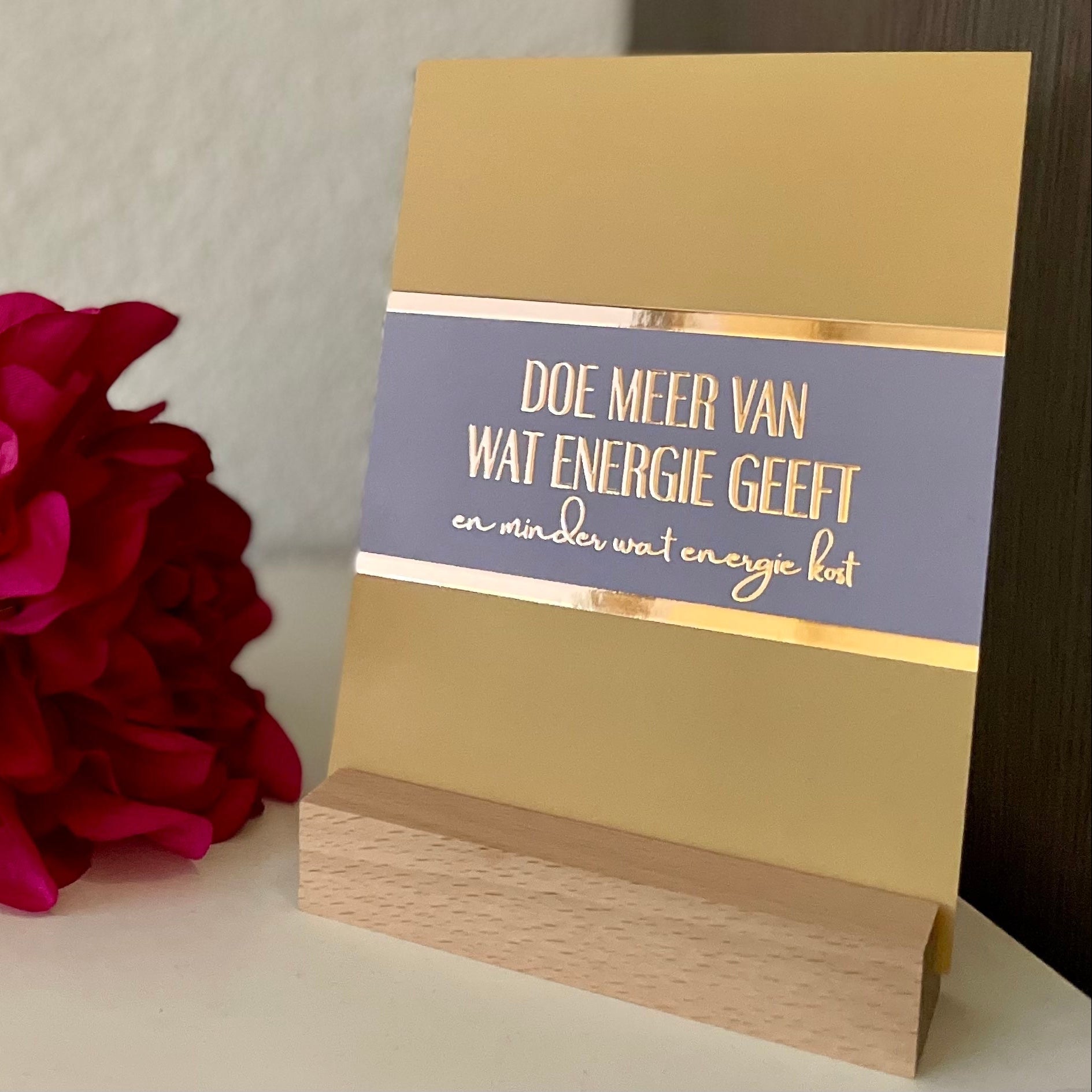 Inspiratiekaart - Doe meer van wat energie geeft en minder wat energie kost