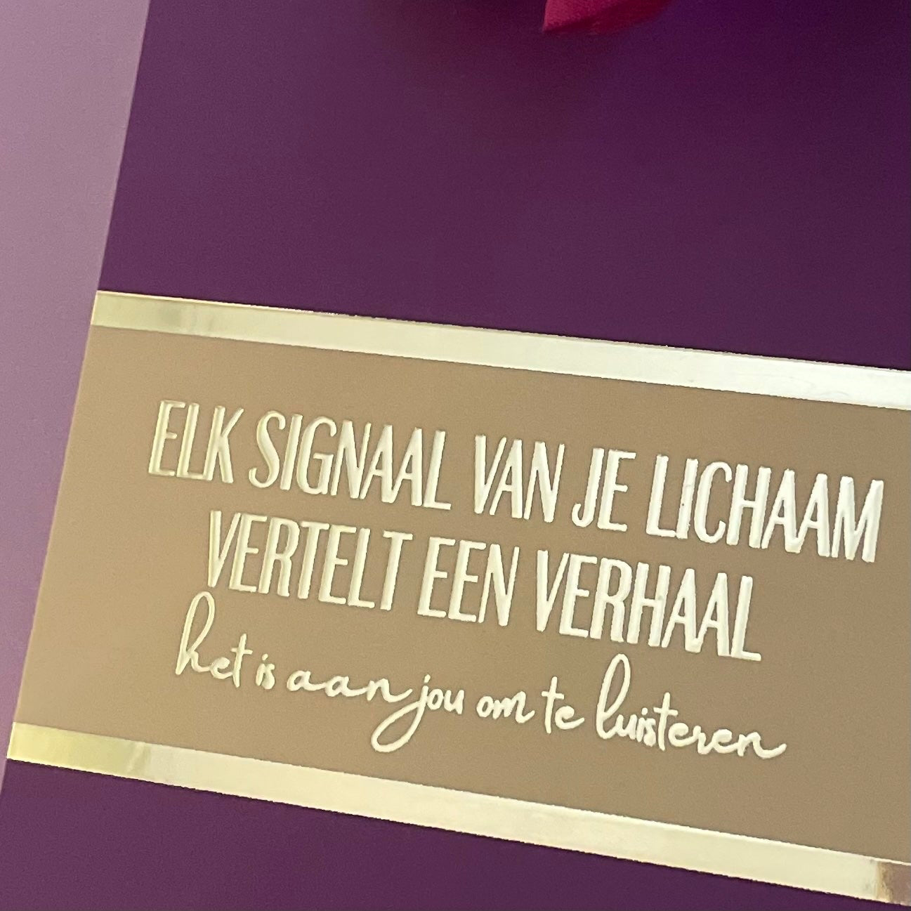 Inspiratiekaart - Elk signaal van je lichaam vertelt een verhaal. Het is aan jou om te luisteren
