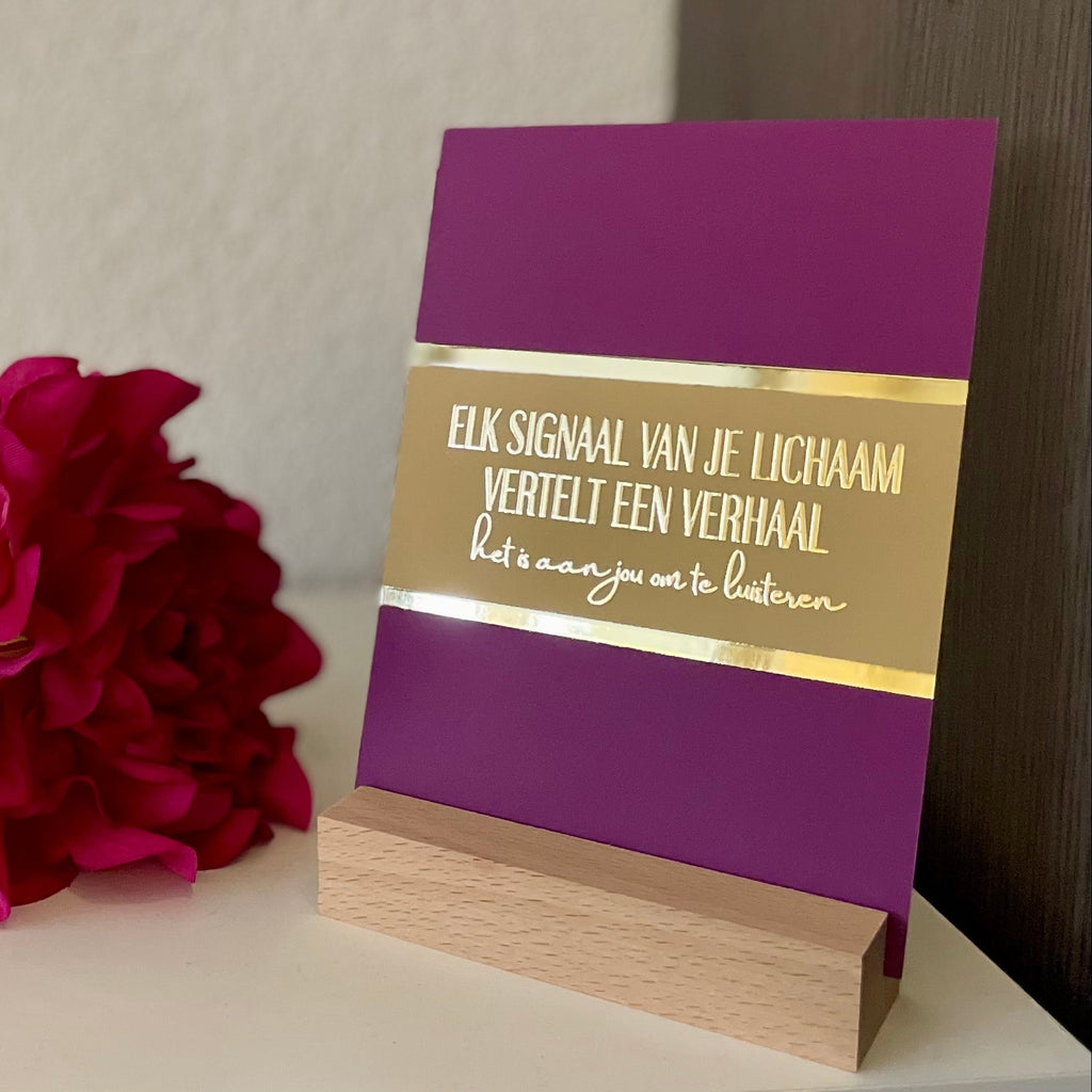 Inspiratiekaart - Elk signaal van je lichaam vertelt een verhaal. Het is aan jou om te luisteren