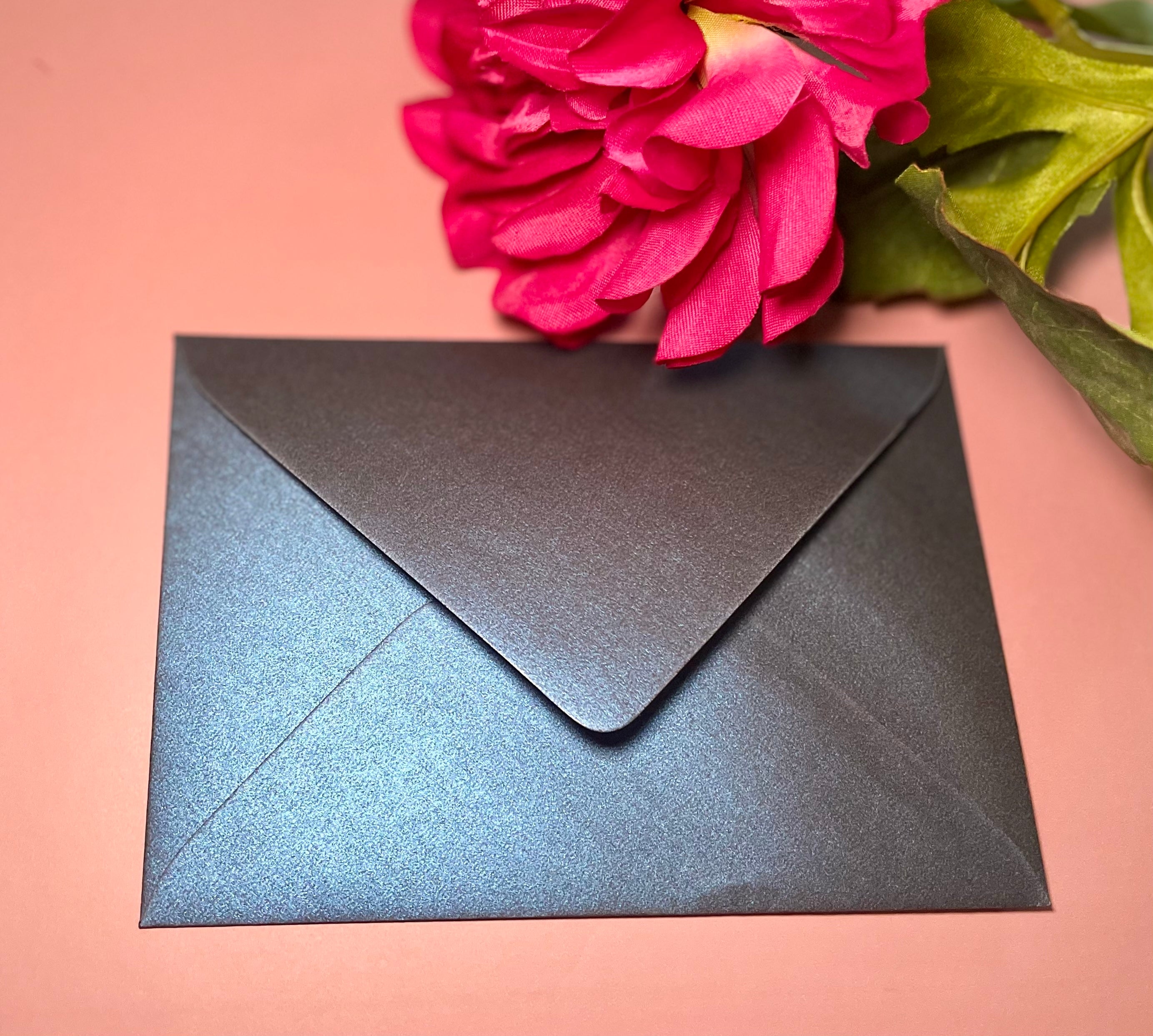 Metallic envelop - blauw