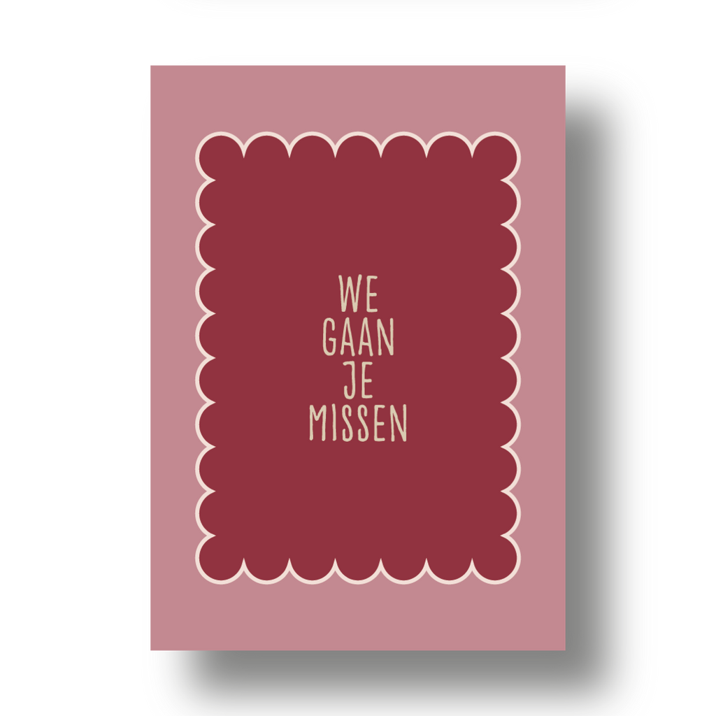 Enkele kaart - We gaan je missen