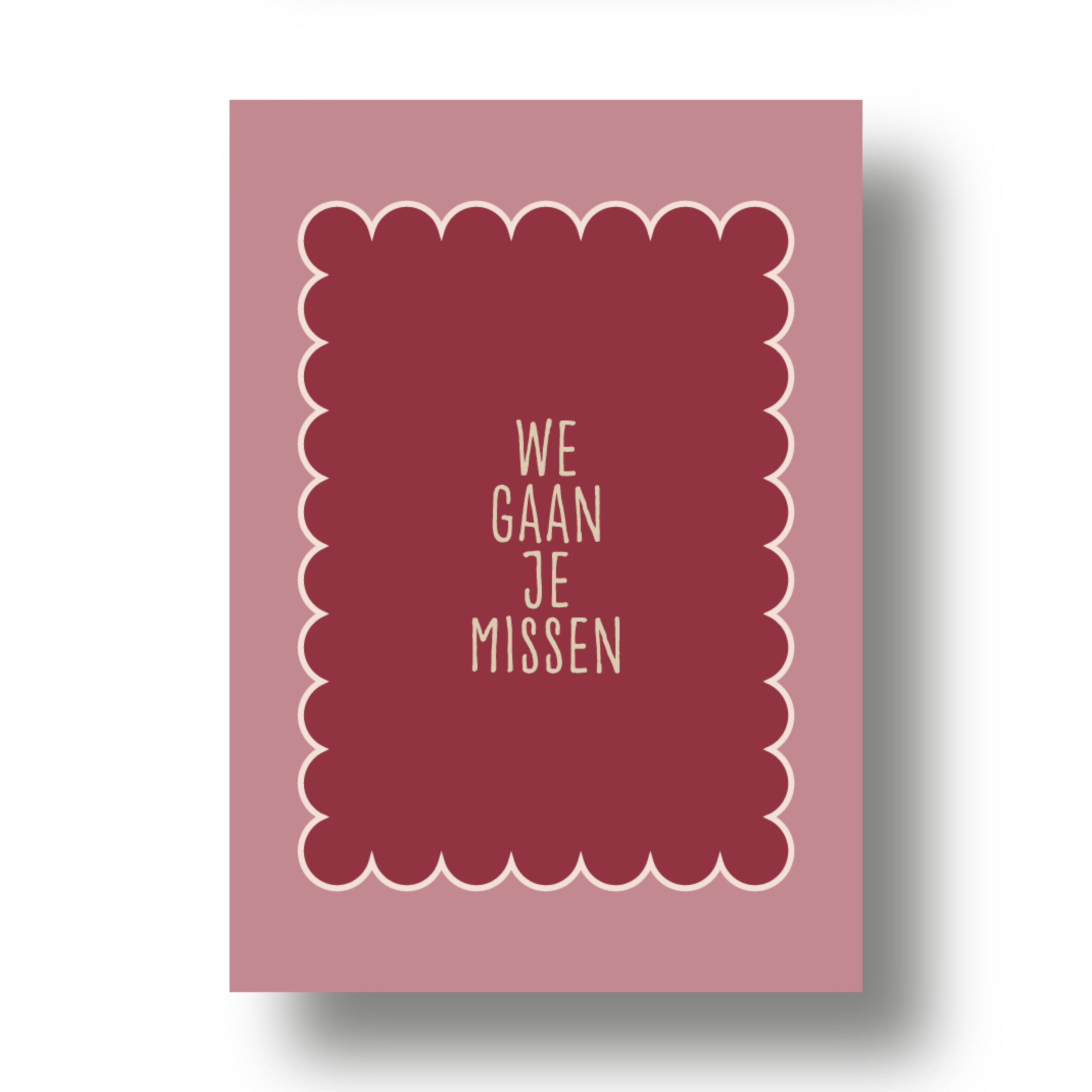 Enkele kaart - We gaan je missen