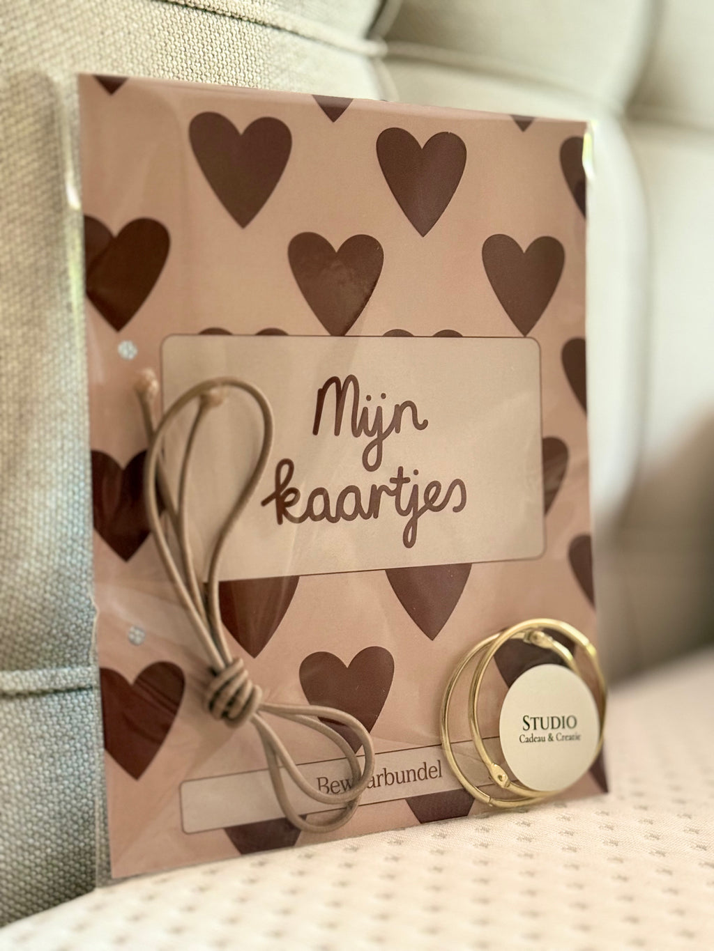 Bewaarbundel 'Mijn kaartjes' - Warm perzikroze