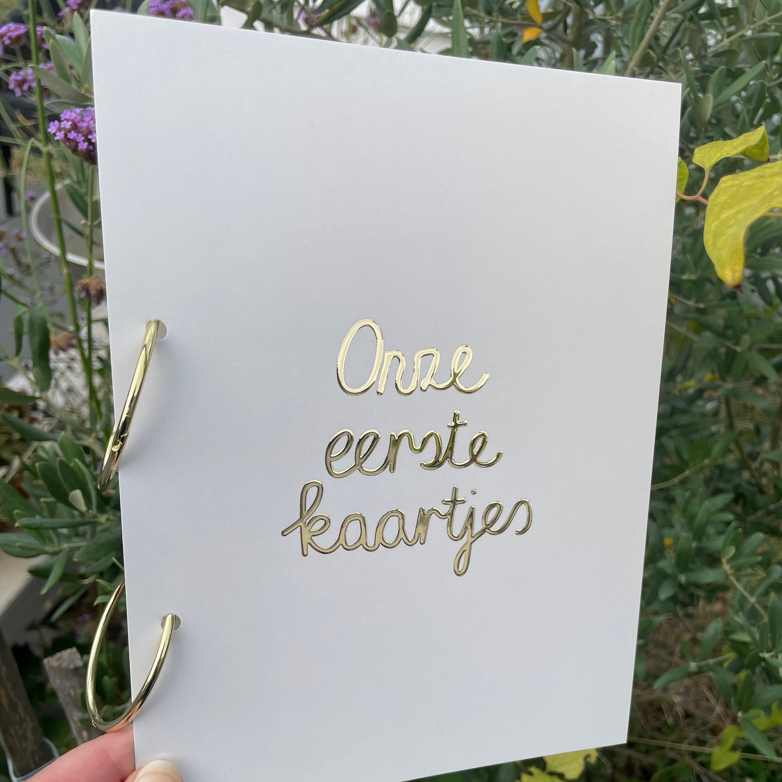 Bewaarbundel 'Onze eerste kaartjes' - Beige