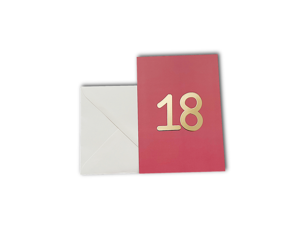 Enkele kaart - 18 (roze)