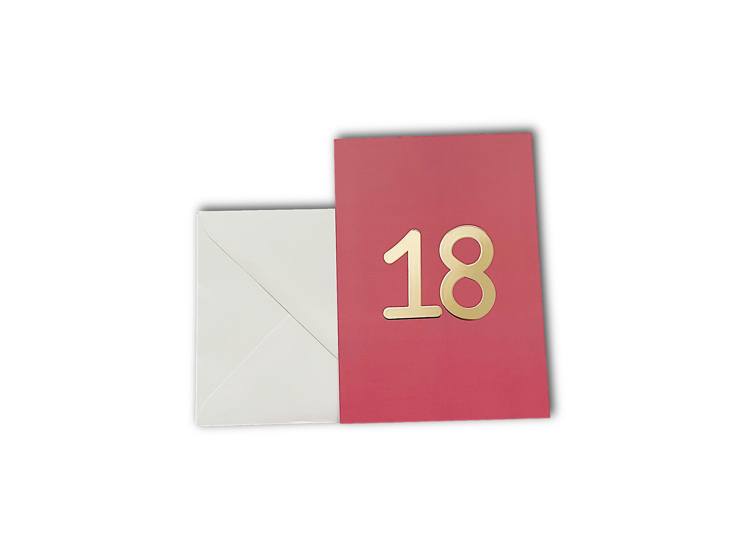 Enkele kaart - 18 (roze)
