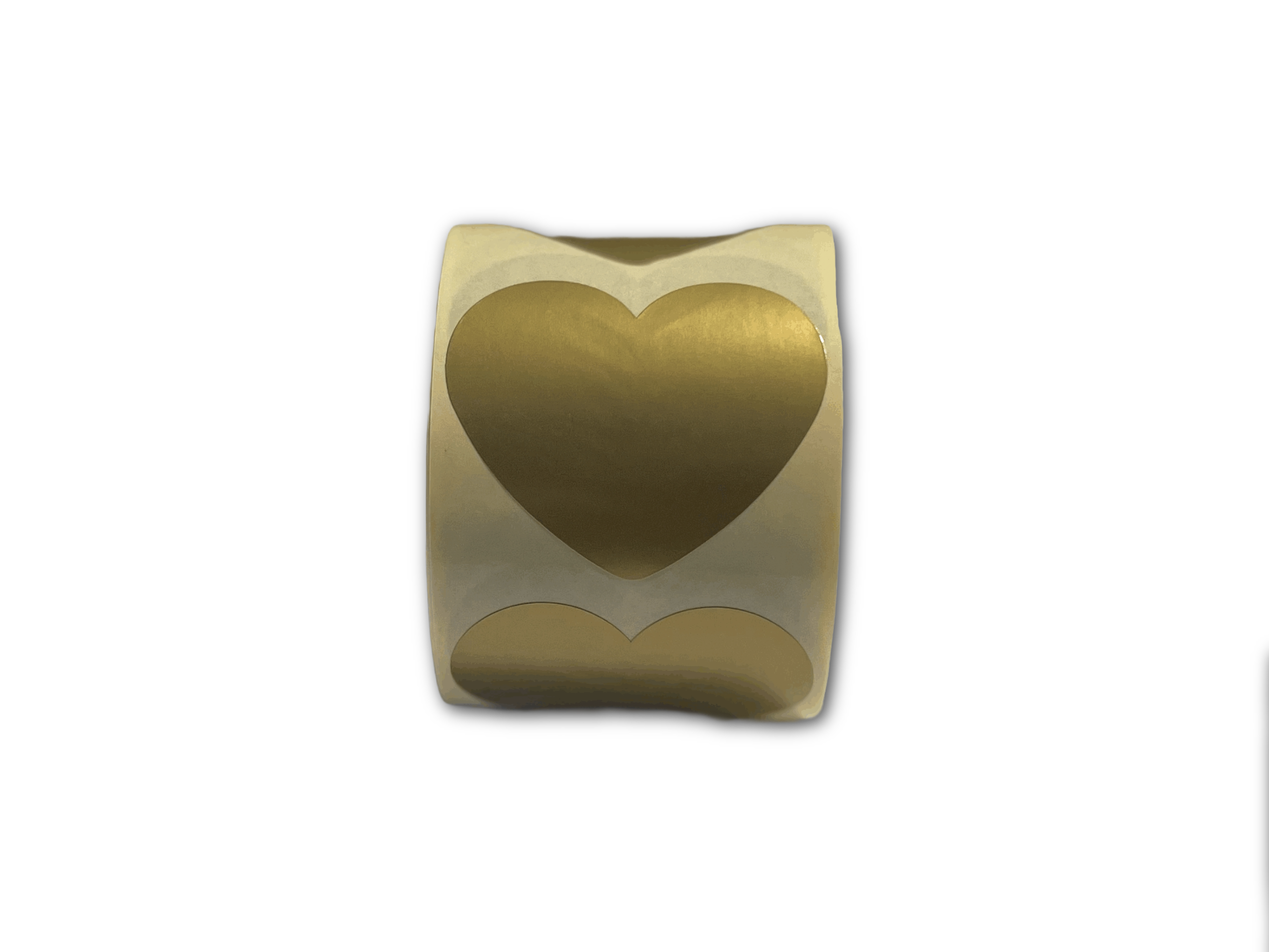 6 Cadeaustickers Golden hearts - met goudfolie
