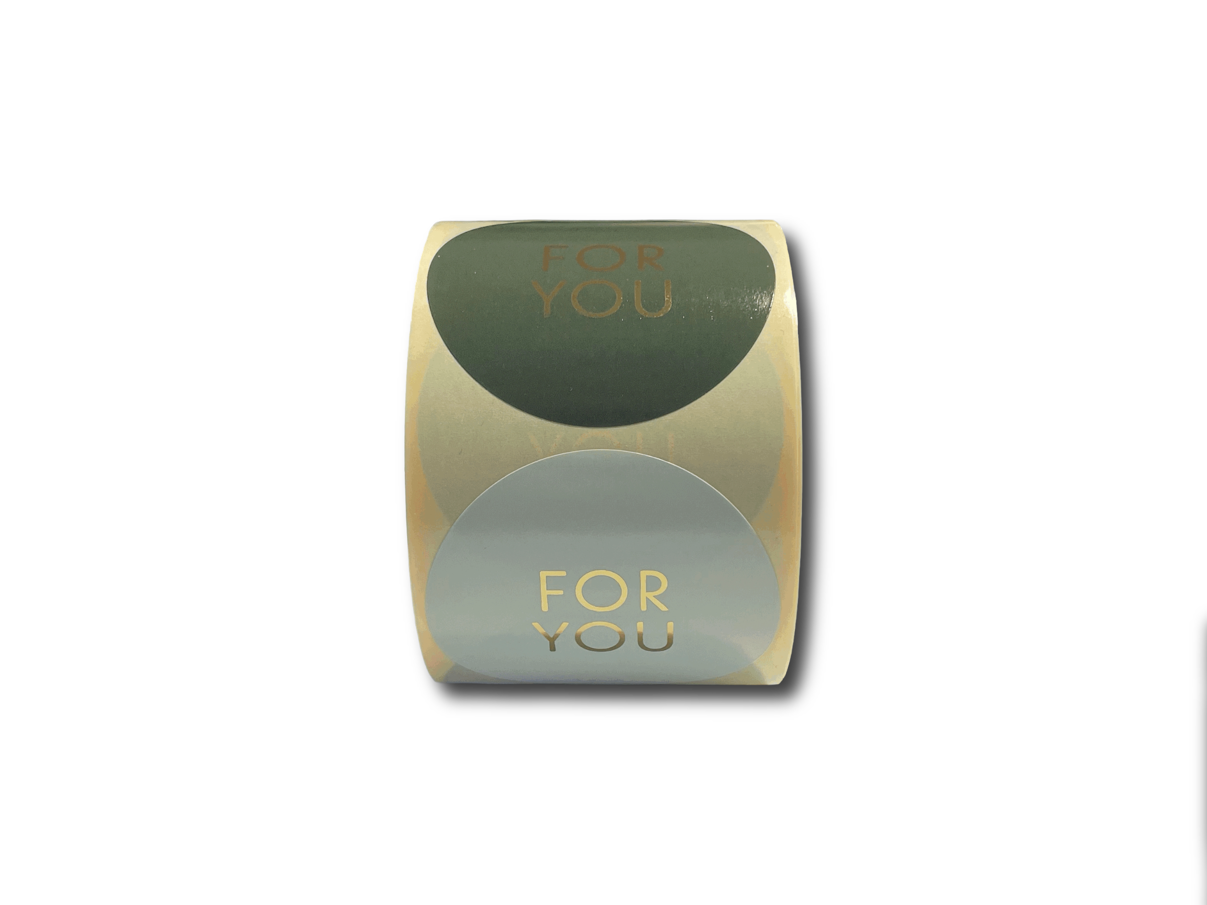 6 Cadeaustickers For you blue - met goudfolie