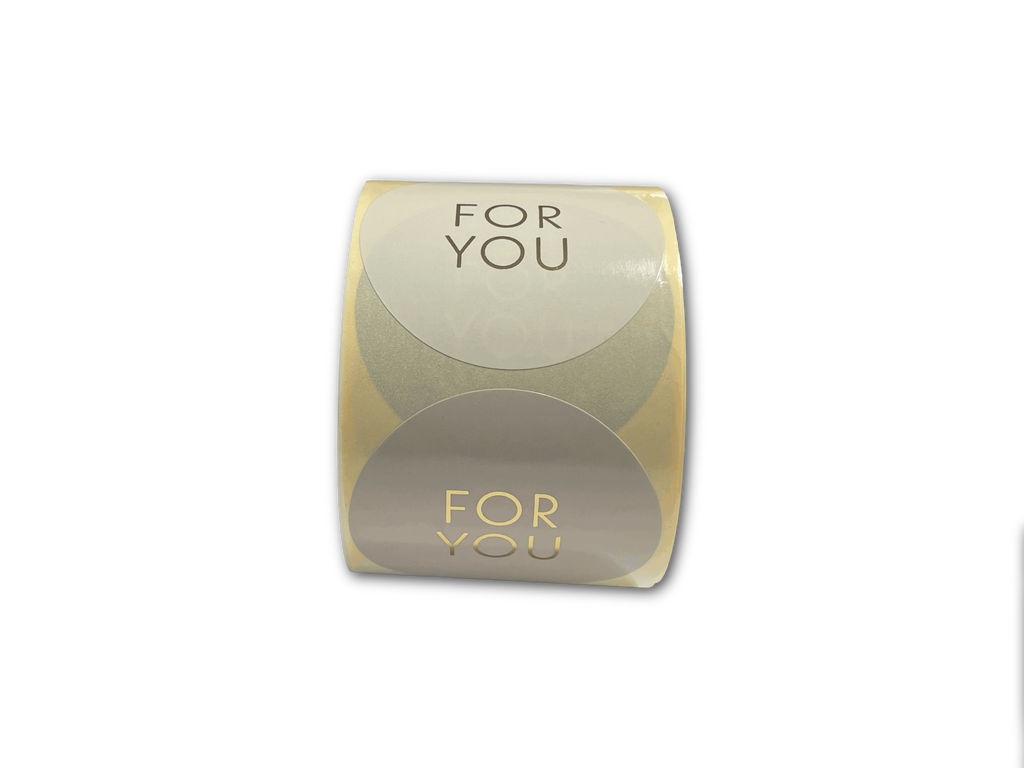 6 Cadeaustickers For you - met goudfolie