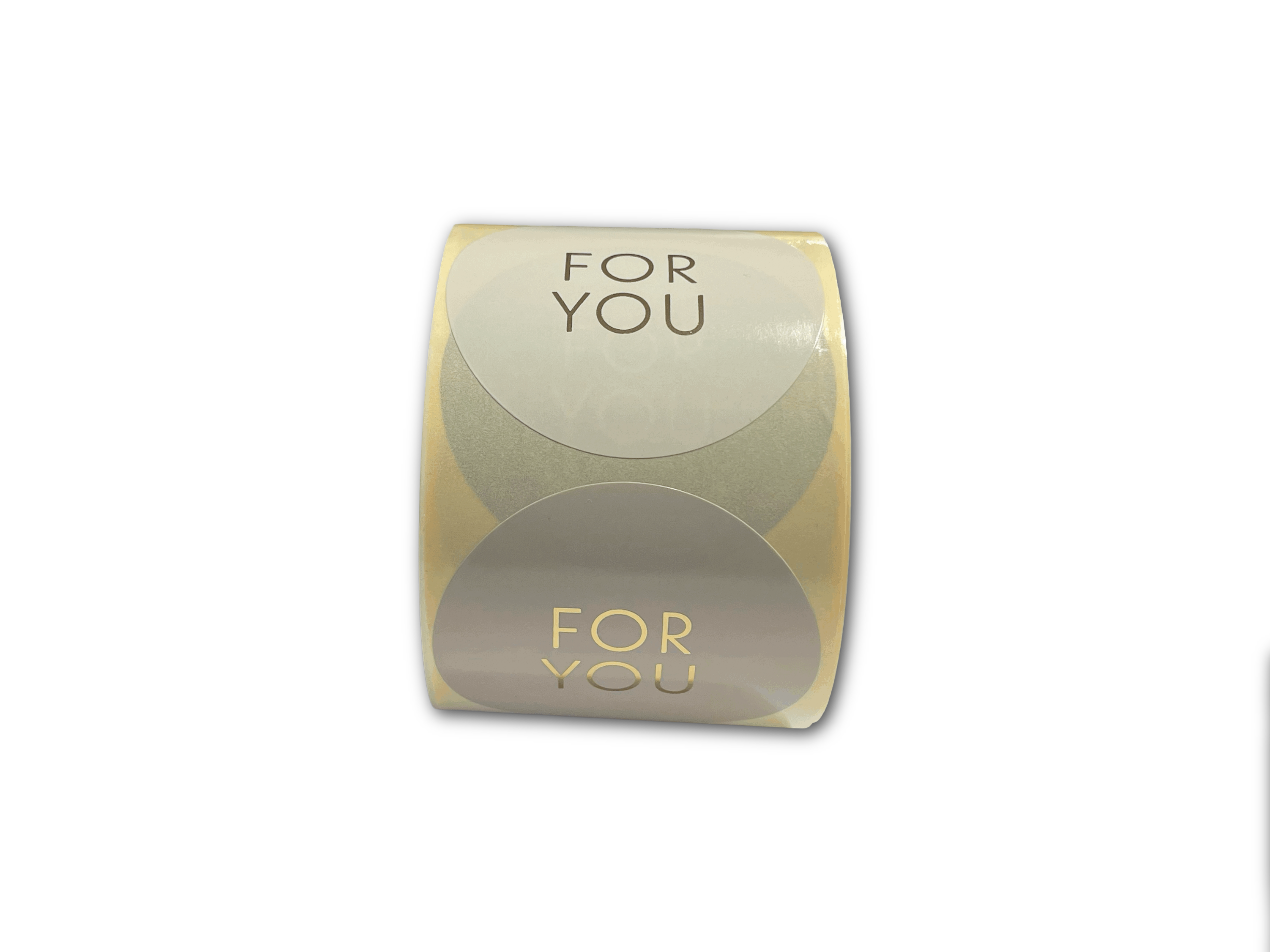 6 Cadeaustickers For you - met goudfolie