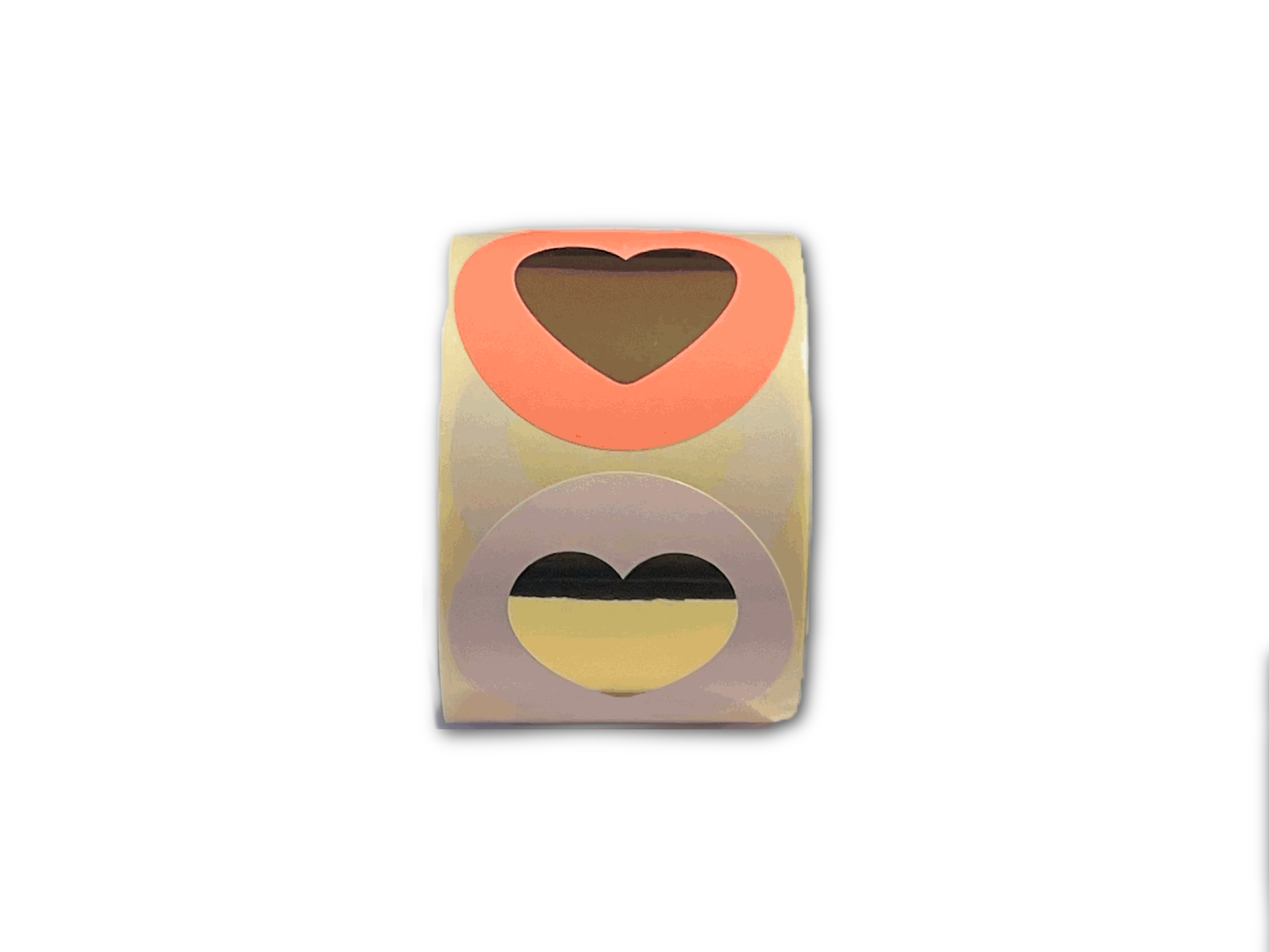 6 Cadeaustickers Lovely Hearts - met goudfolie