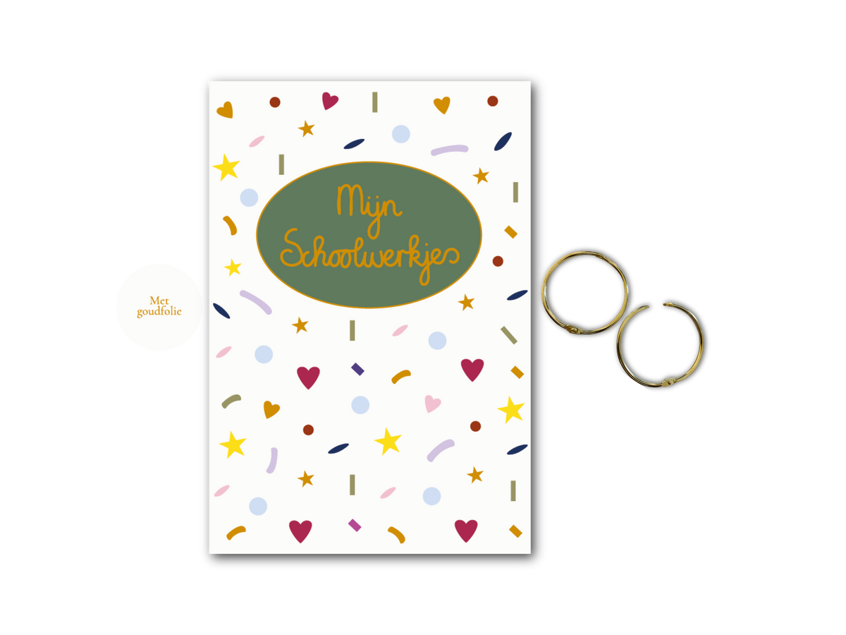 A4-Bewaarbundel 'Mijn schoolwerkjes' - Confetti
