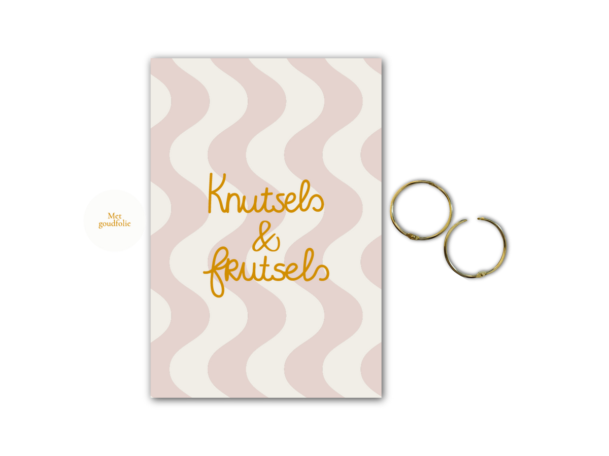 Pre-order | A4-Bewaarbundel 'Knutsels & Frutsels' - Poederroze golven
