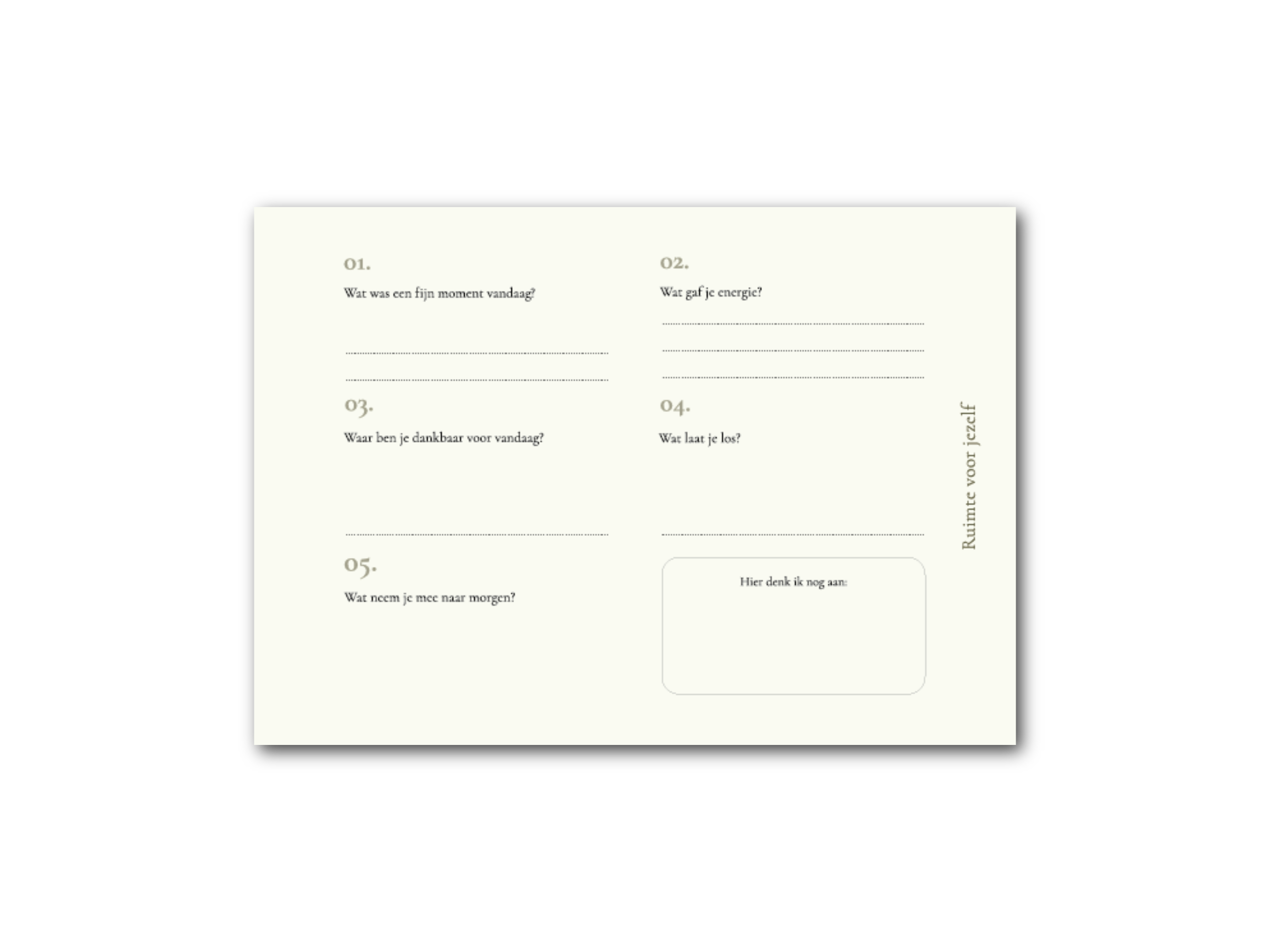 Ruimte voor jezelf - notitieblok