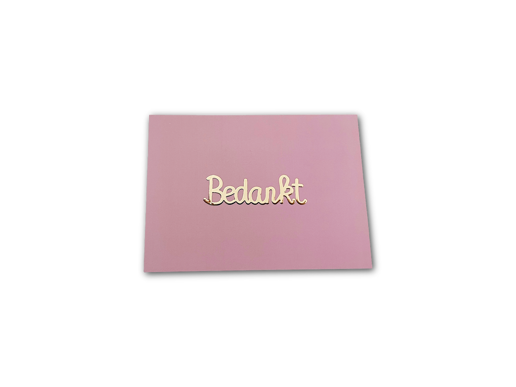Enkele kaart - Bedankt