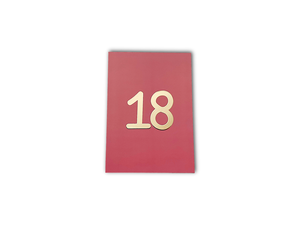 Enkele kaart - 18 (roze)