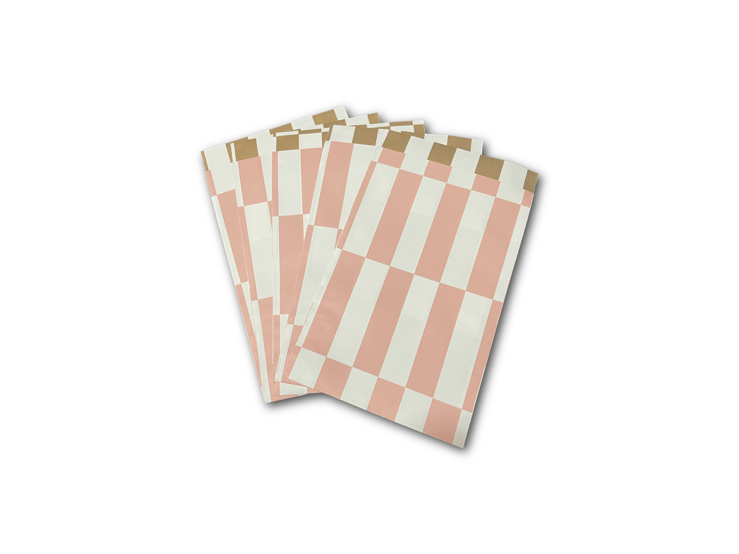 5 Cadeauzakjes Colorblocking duotone roze + goud - 12 x 19 cm