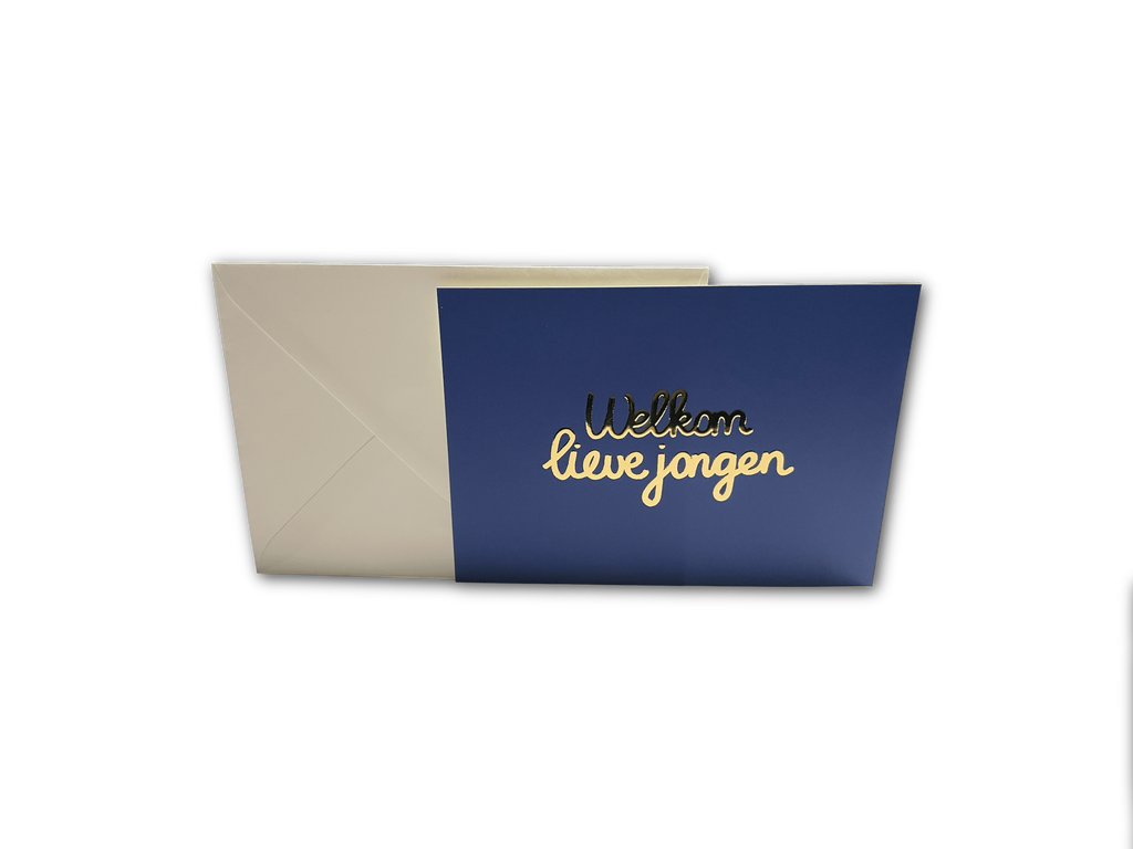 Enkele kaart - Welkom lieve jongen