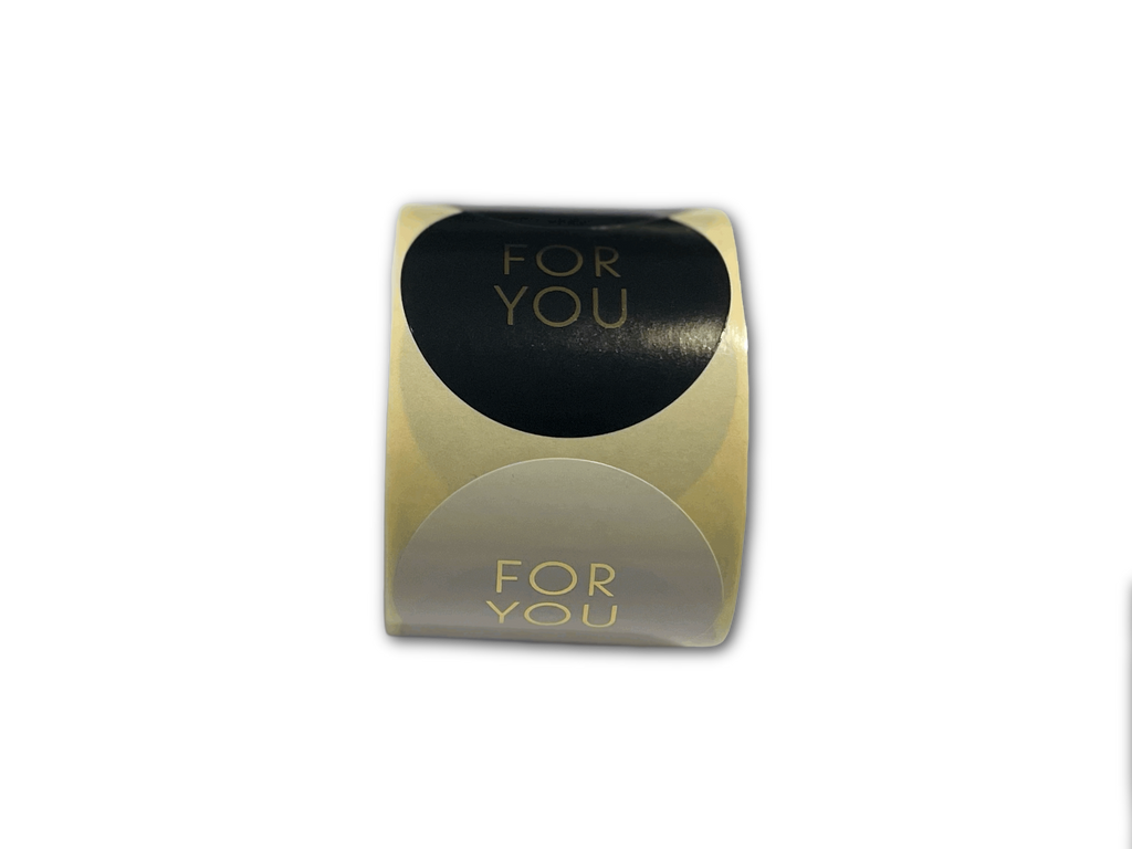 6 Cadeaustickers For you - met goudfolie