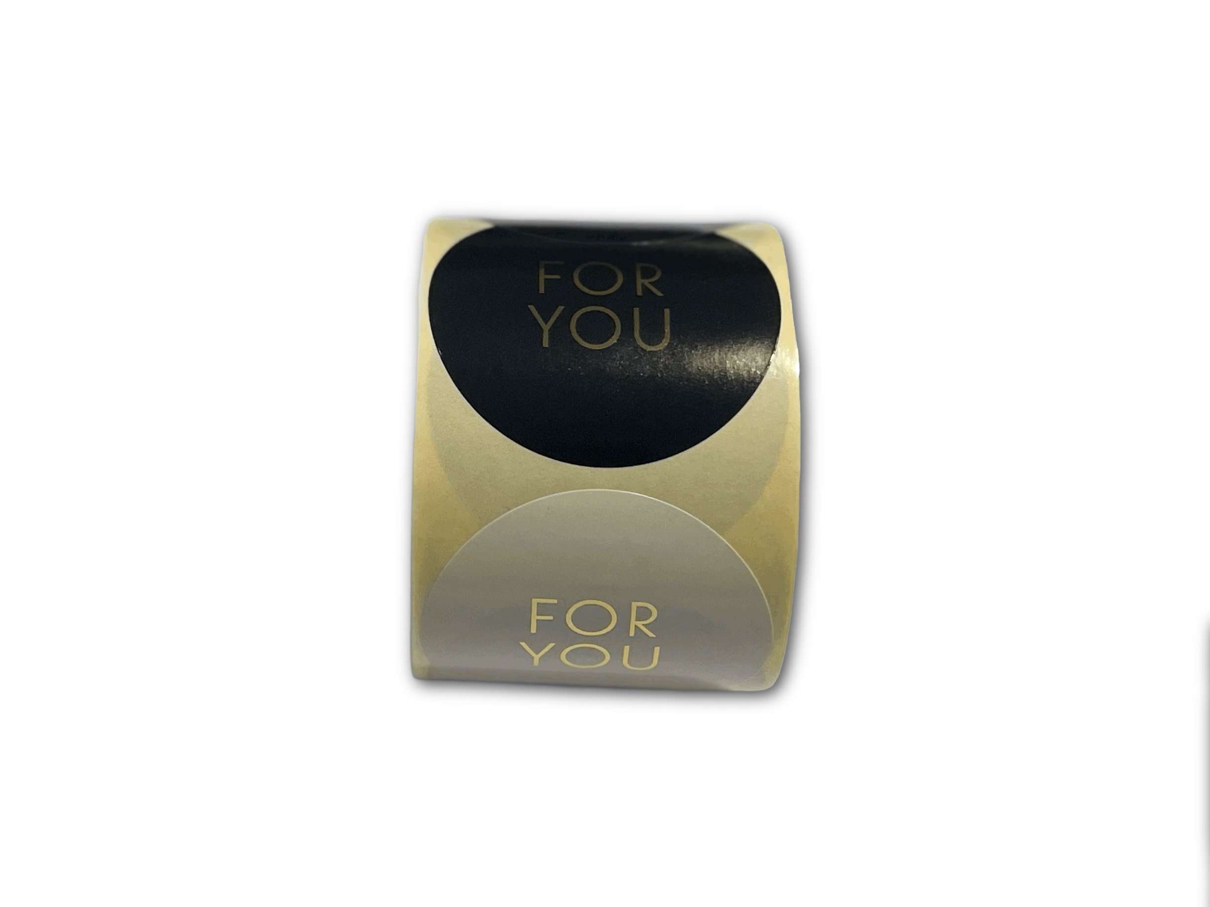 6 Cadeaustickers For you - met goudfolie