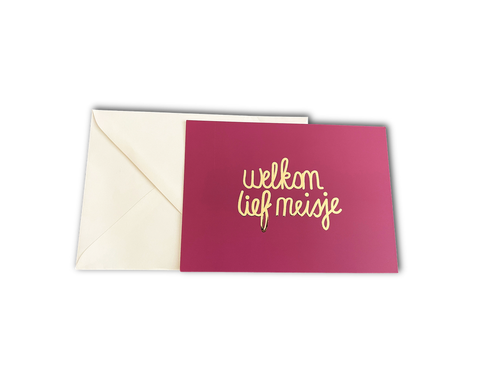 Enkele kaart - Welkom lief meisje