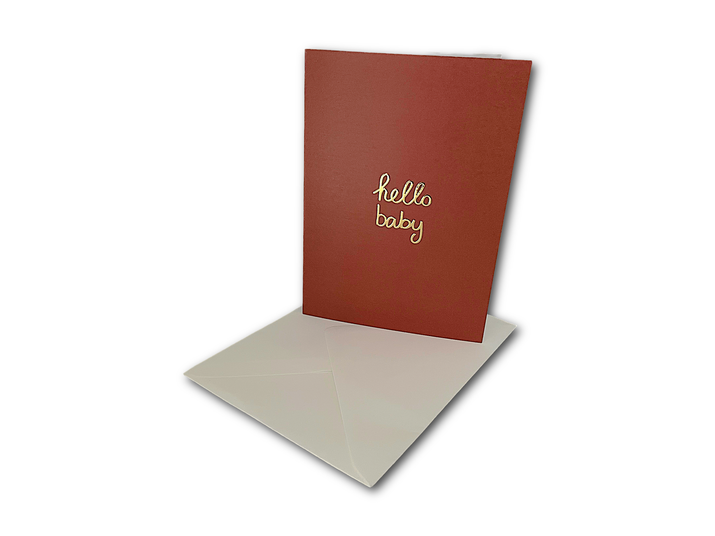 Gevouwen kaart - Hello baby