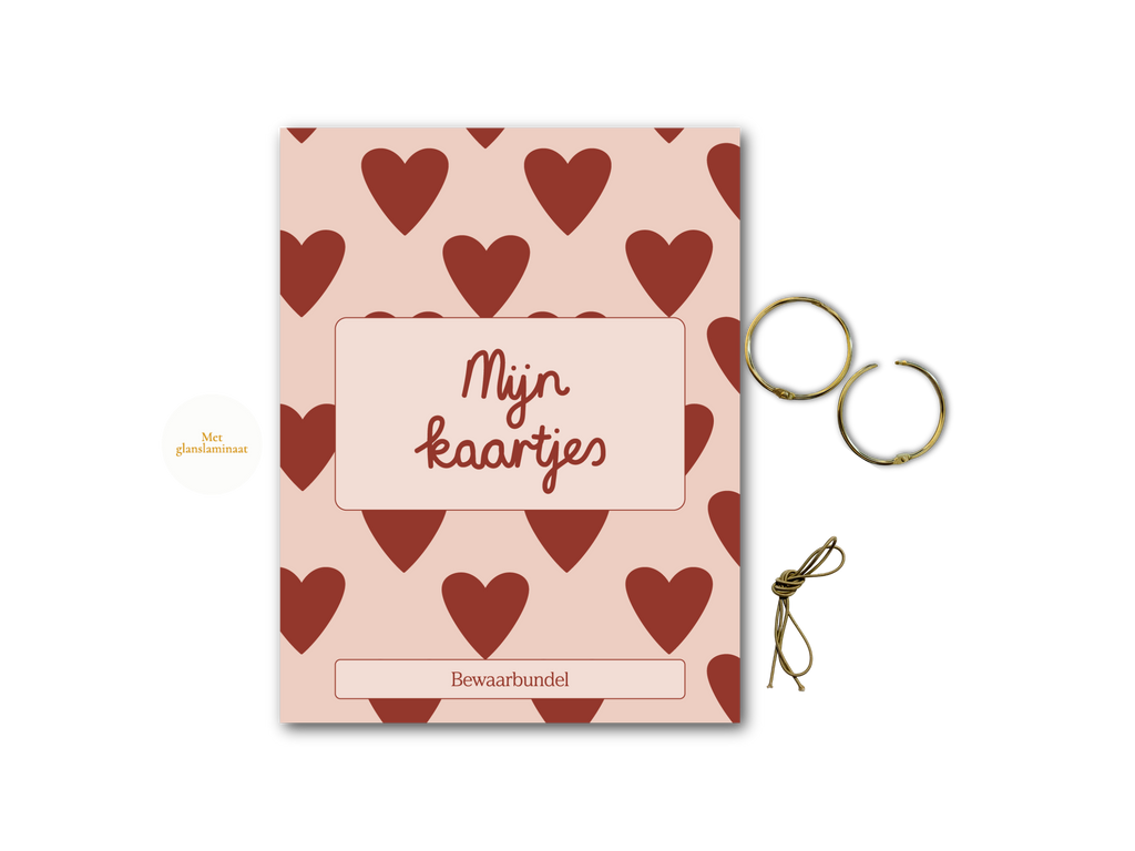 Bewaarbundel 'Mijn kaartjes' - Warm perzikroze