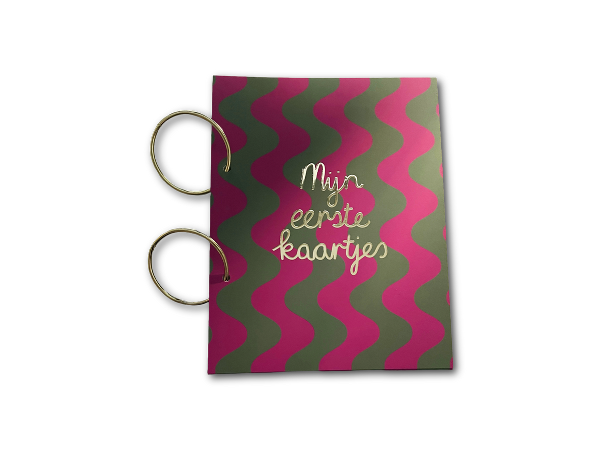 Bewaarbundel 'Mijn eerste kaartjes' - Vrolijke patronen roze-groen