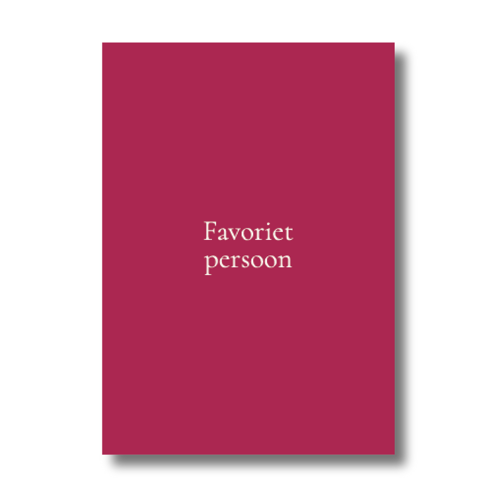 Enkele kaart - Favoriet persoon