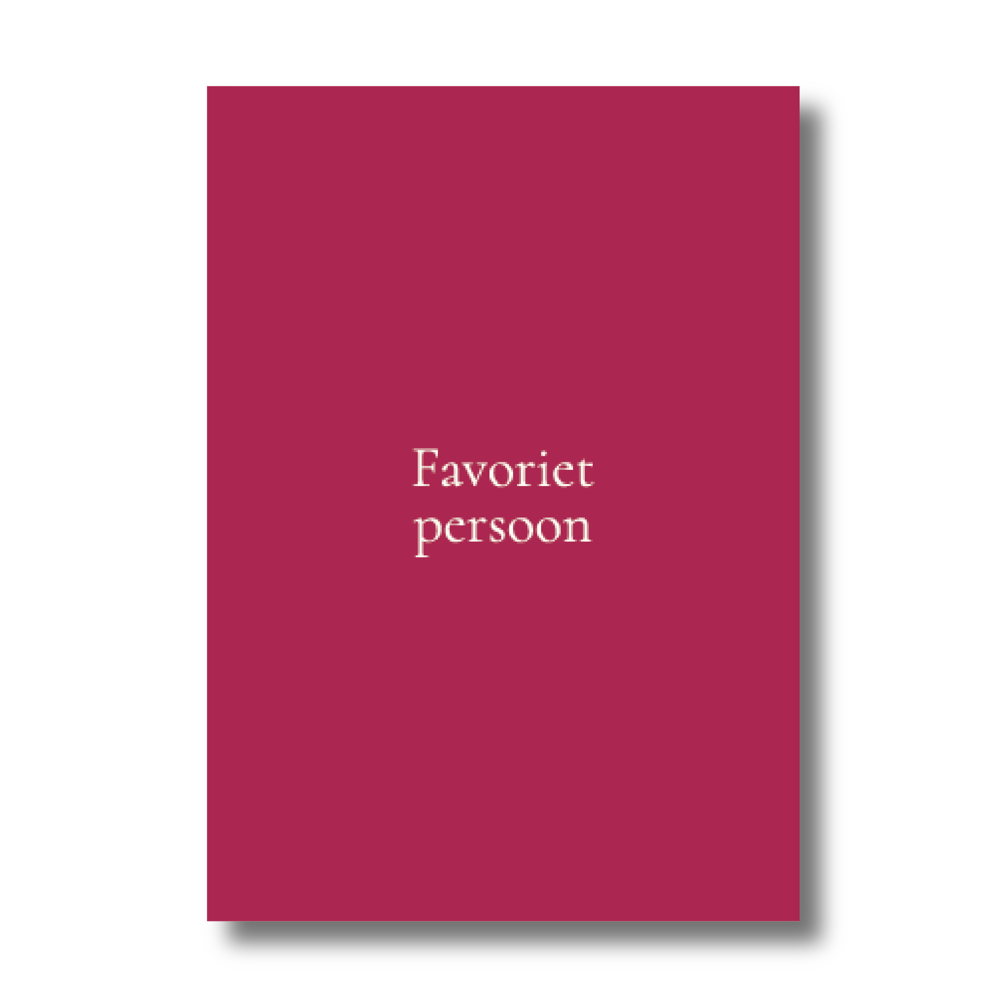 Enkele kaart - Favoriet persoon