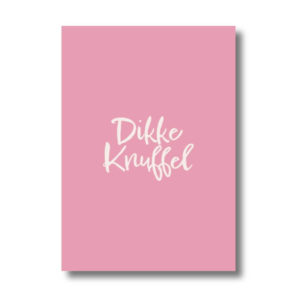 Enkele kaart - Dikke knuffel pink