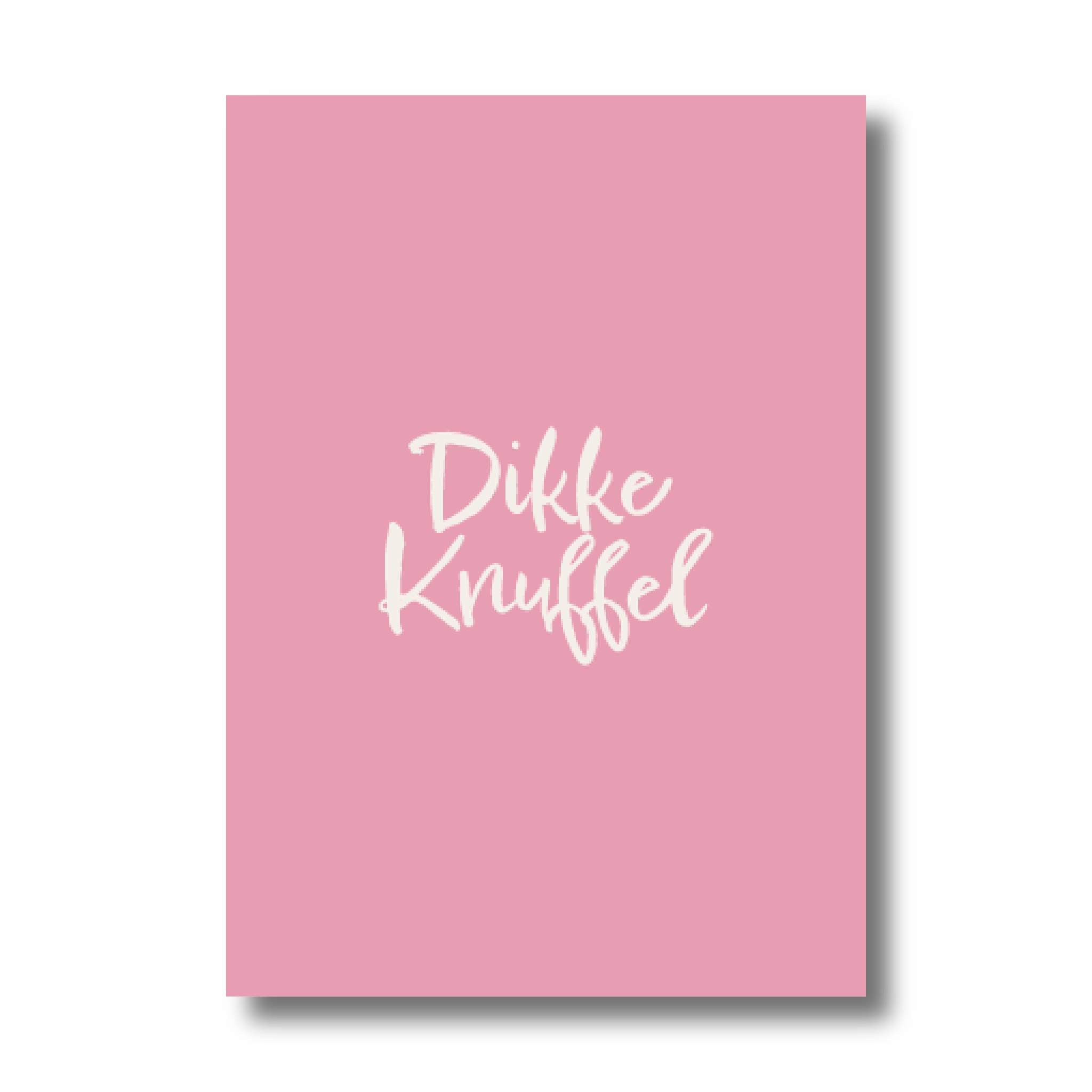Enkele kaart - Dikke knuffel pink