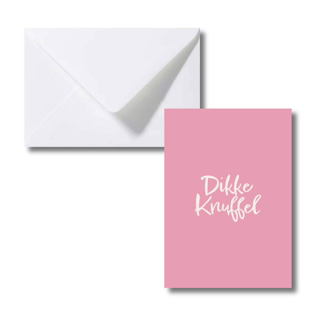Enkele kaart - Dikke knuffel pink