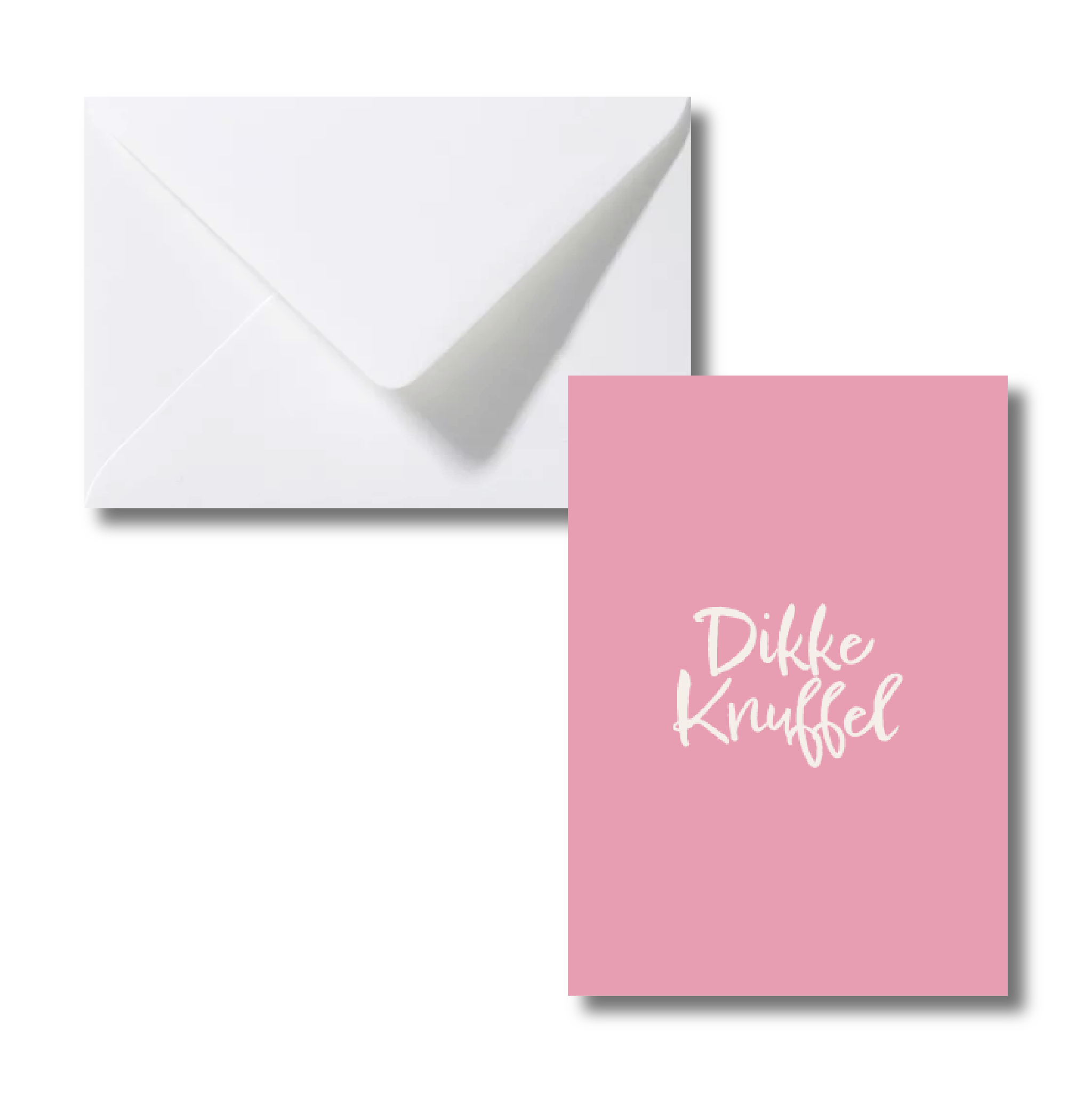 Enkele kaart - Dikke knuffel pink
