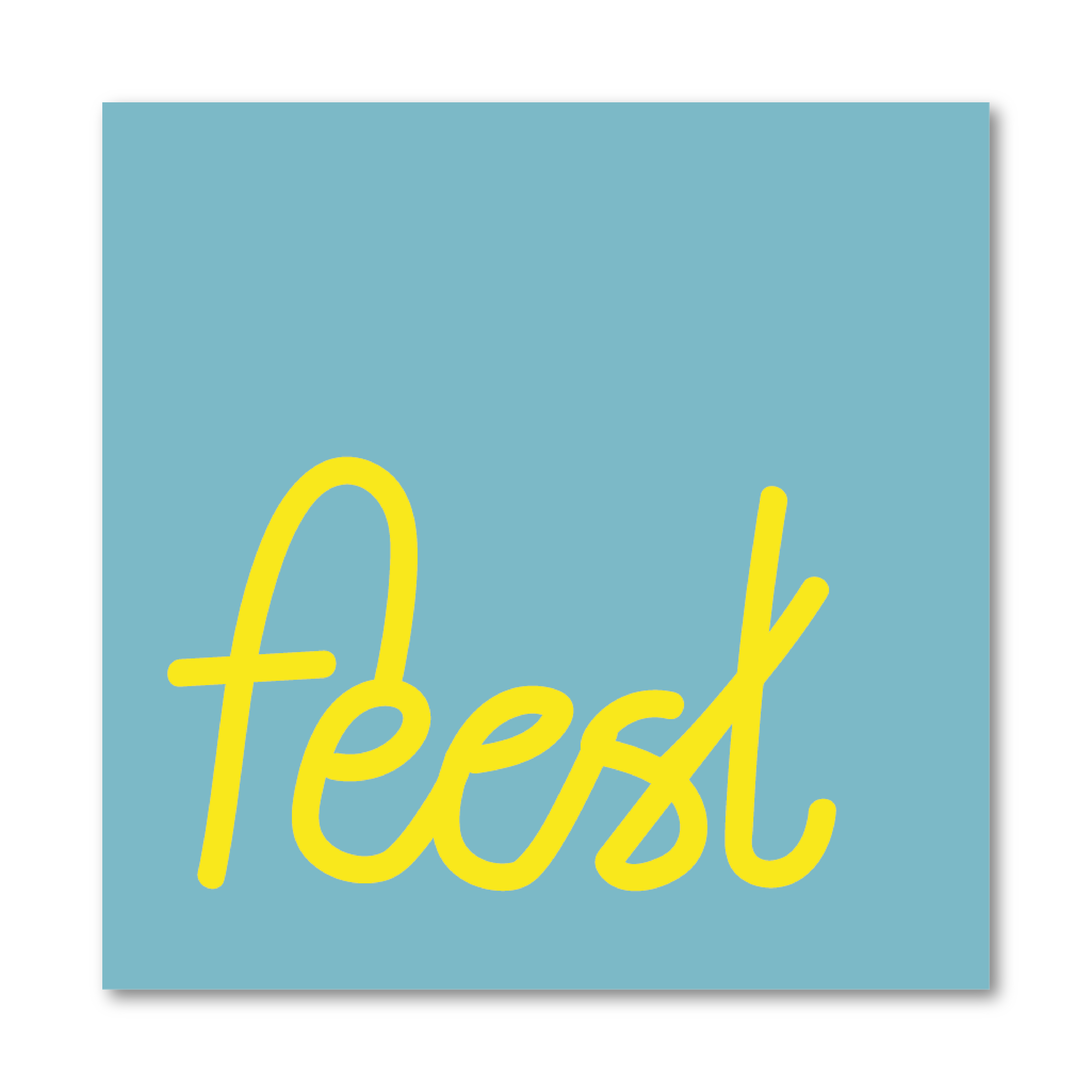 Gevouwen vierkante kaart - Feest