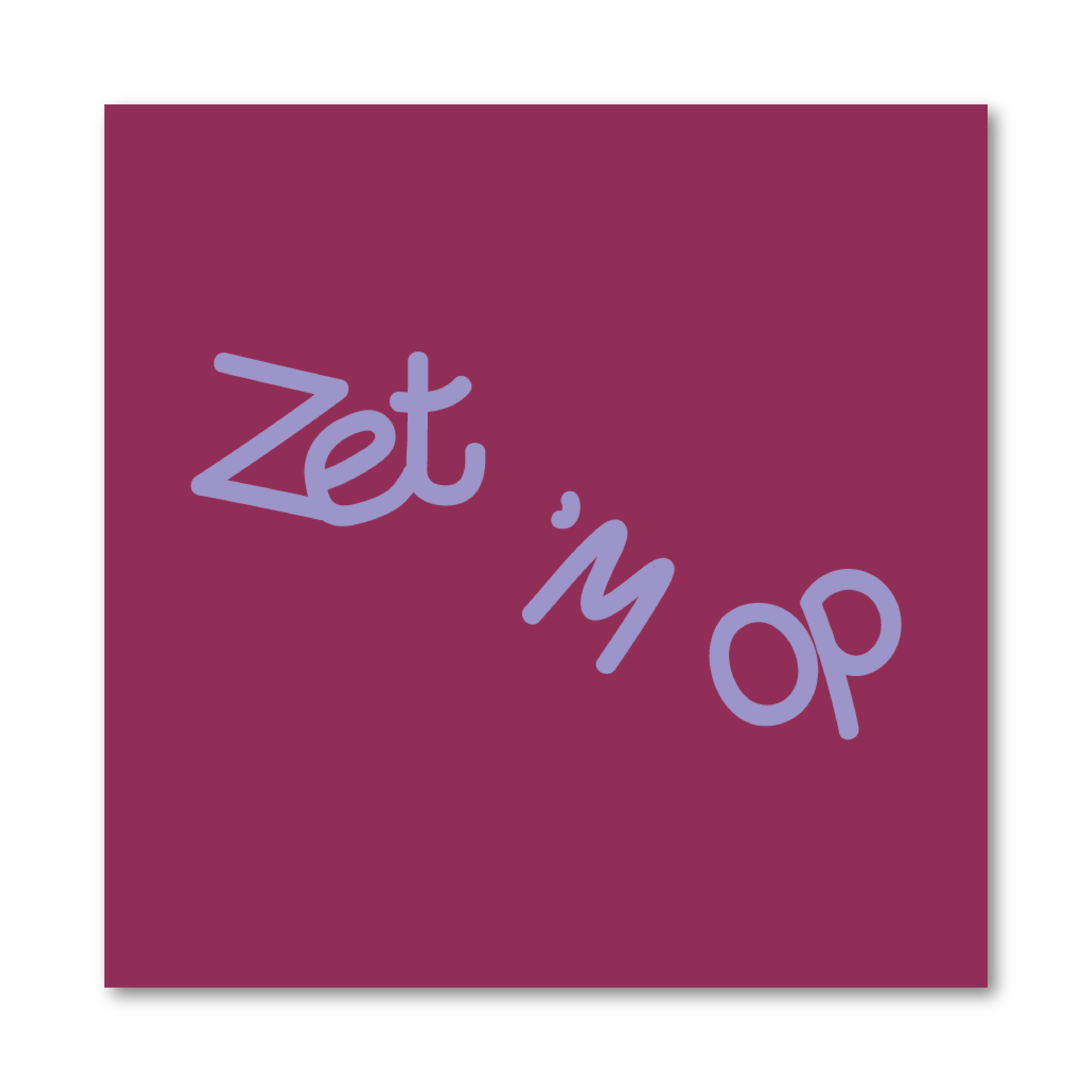 Gevouwen vierkante kaart - Zet 'm op