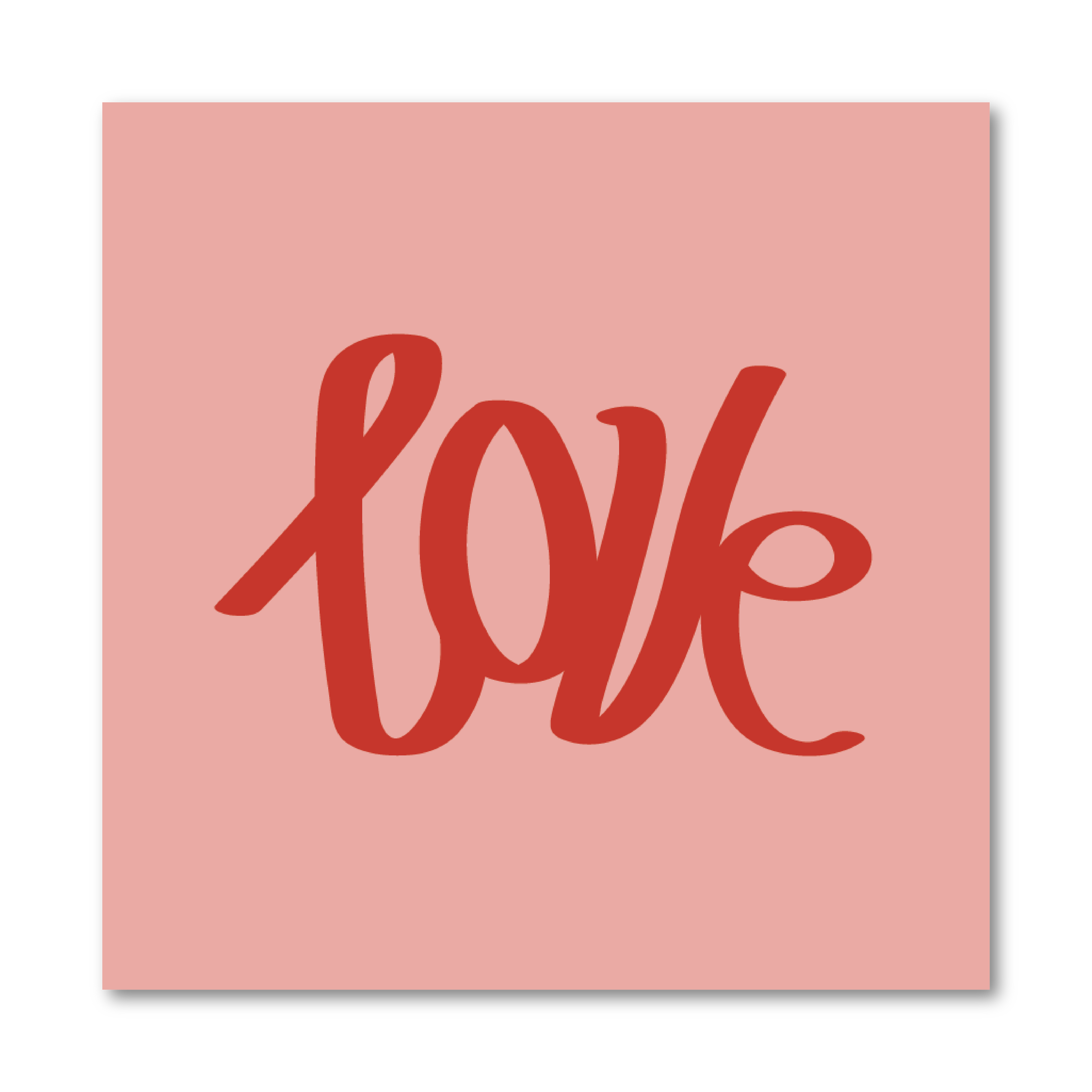 Gevouwen vierkante kaart - Love